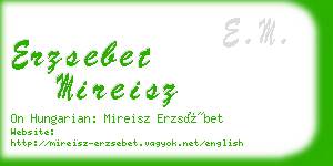 erzsebet mireisz business card